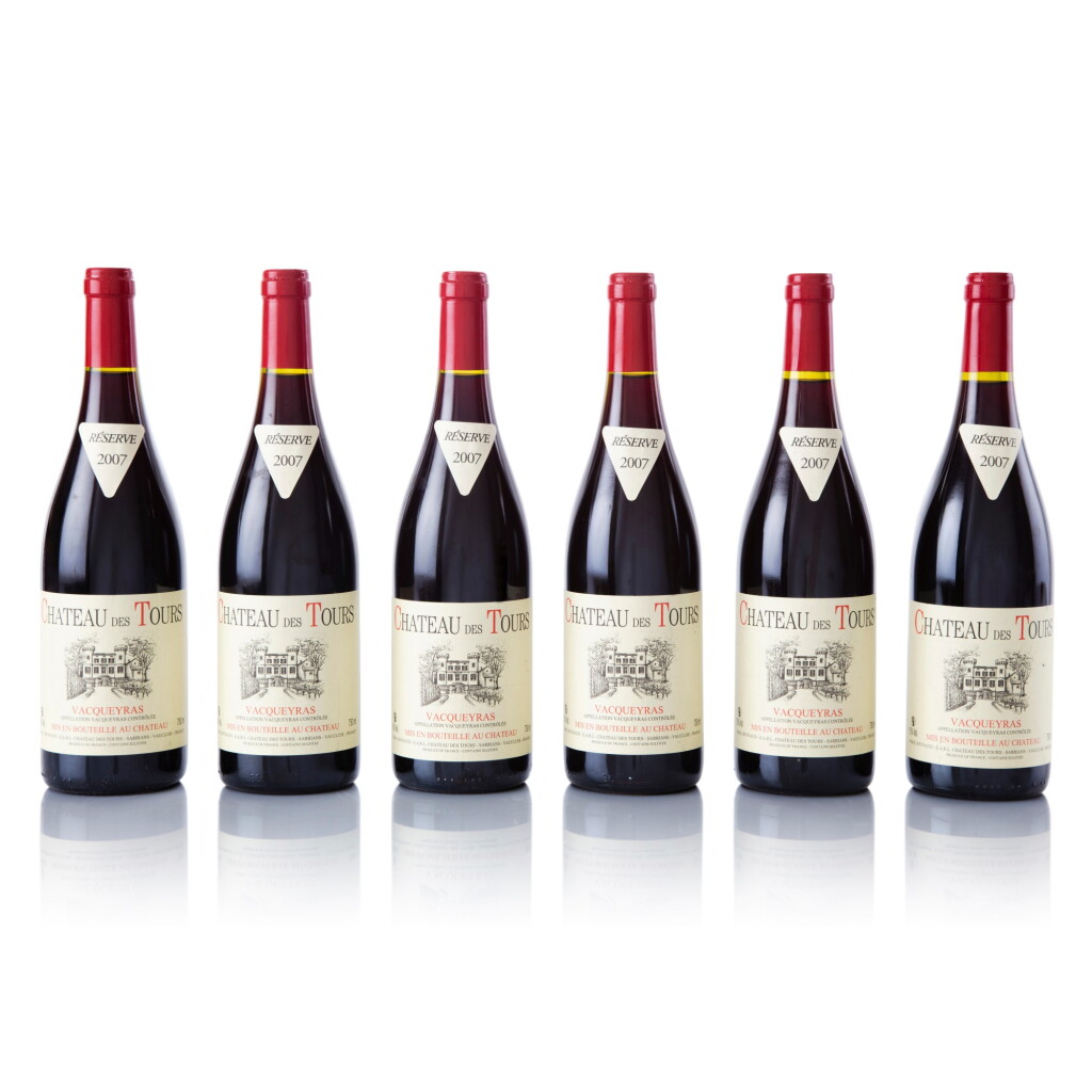 View full screen - View 1 of Lot 73. Chateau des Tours Vacqueyras 2007 (12 BT) .