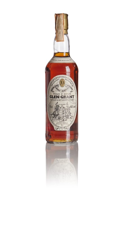 View full screen - View 1 of Lot 213. GLEN GRANT GORDON & MACPHAIL 33 YEAR OLD 40.0 ABV 1949 .