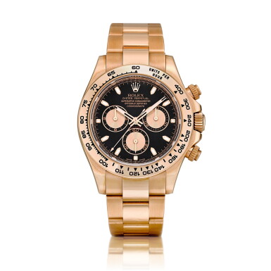 View full screen - View 1 of Lot 2119. Cosmograph Daytona, Reference 116505 | An Everose gold chronograph wristwatch with bracelet, Circa 2008 勞力士 | Cosmograph Daytona 型號116505 | 永恆玫瑰金計時鏈帶腕錶,約2008年製.