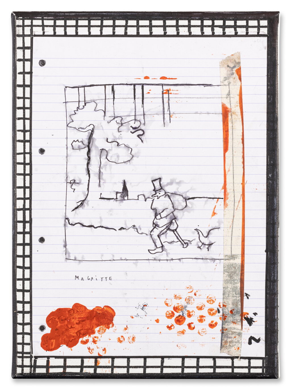 View full screen - View 1 of Lot 157. Dessin et pluie d’après Jean-Marie de Magritte 1948 .