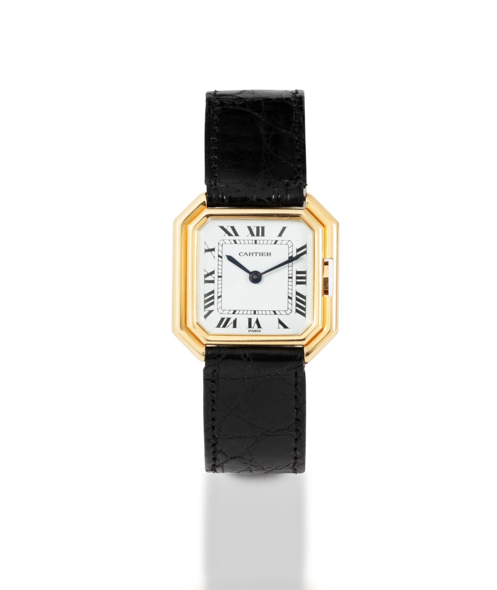 View full screen - View 1 of Lot 87. Yellow gold wristwatch | Ceinture Montre bracelet en or Circa 1990 | Vers 1990.