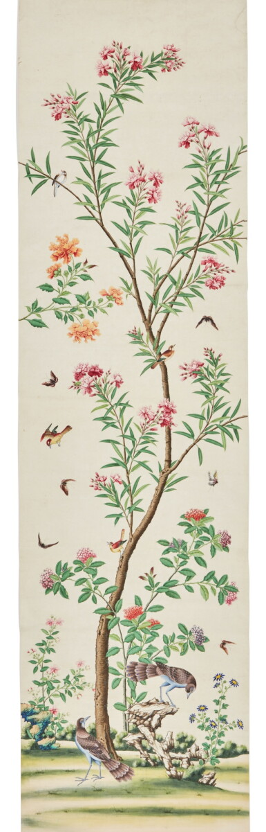 View full screen - View 1 of Lot 1096. A Set of Twenty-Four Chinese Export Wallpaper Panels, Circa 1790 - 1810.
