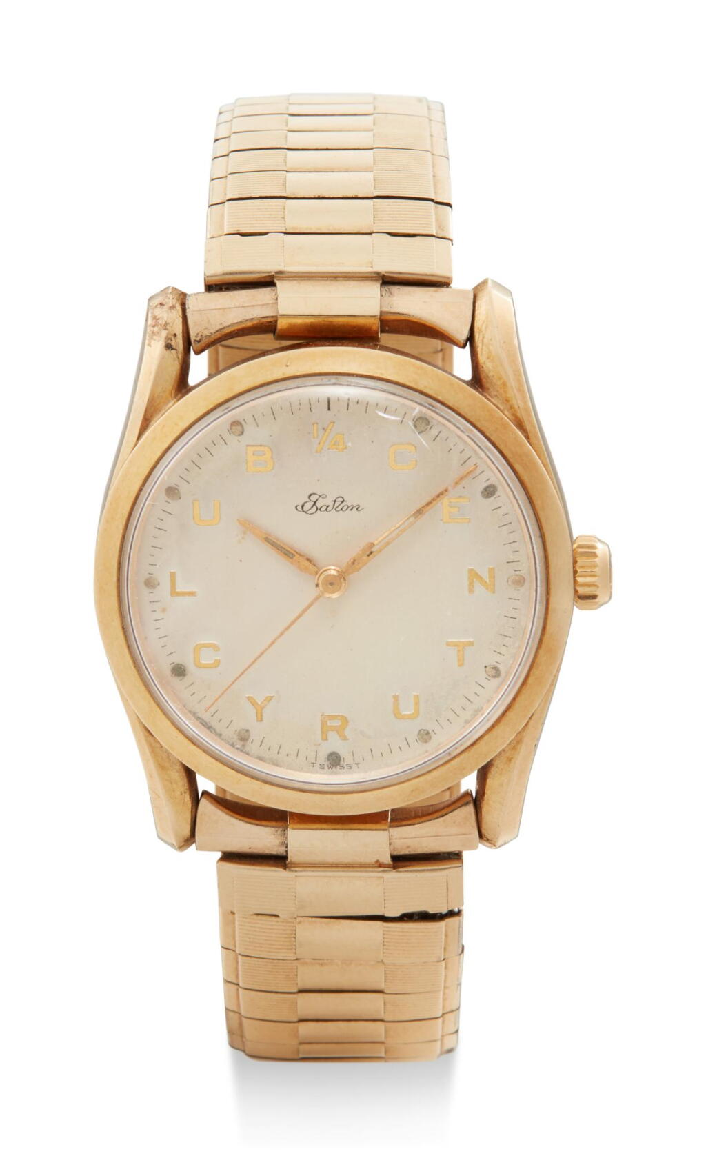 View full screen - View 1 of Lot 8053. ROLEX | REFERENCE 5590, A YELLOW GOLD WRISTWATCH WITH BRACELET, MADE FOR EATON 1/4 CENTURY CLUB, CIRCA 1959.