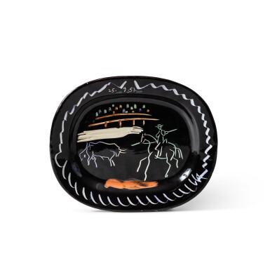 View full screen - View 1 of Lot 191. Corrida sur fond noir (A. R. 198).