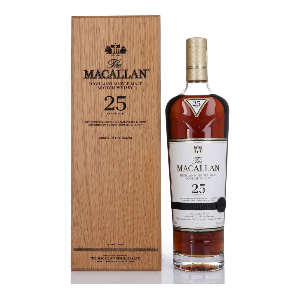 View full screen - View 1 of Lot 4. The Macallan 25 Year Old Sherry Oak 43.0 abv NV (1 BT 75cl).