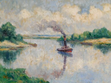 View full screen - View 1 of Lot 4. Le Bateau à vapeur sur La Seine.