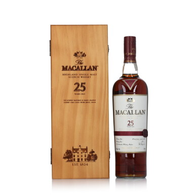 View full screen - View 1 of Lot 17. The Macallan 25 Year Old Sherry Oak 43.0 abv NV (1 BT 75cl).