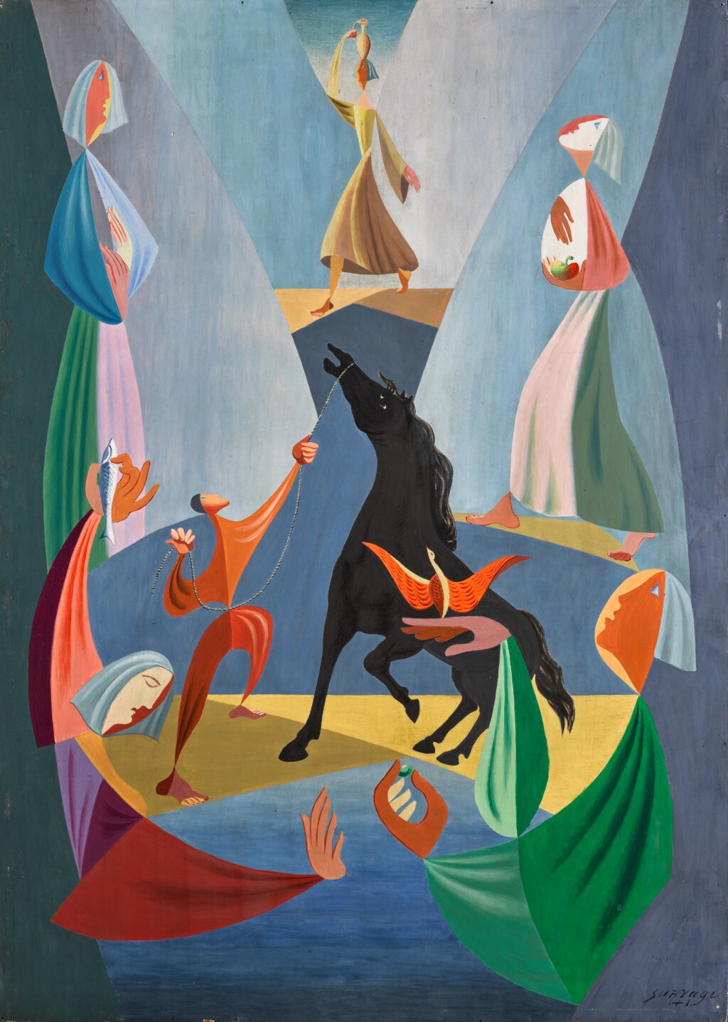 View full screen - View 1 of Lot 72. LÉOPOLD SURVAGE | LE CHEVAL NOIR.