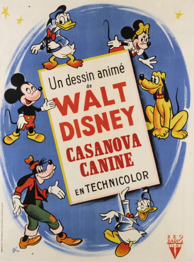 View full screen - View 1 of Lot 7. Canine Casanova / Casanova Canine (1945) poster, French.