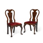 A pair of Irish George II mahogany side chairs, mid-18th century