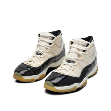 View full screen - View 1 of Lot 12. Michael Jordan 1995-1996 Chicago Bulls Game Worn and Dual-Signed Air Jordan XI | Alvin Gentry Provenance .
