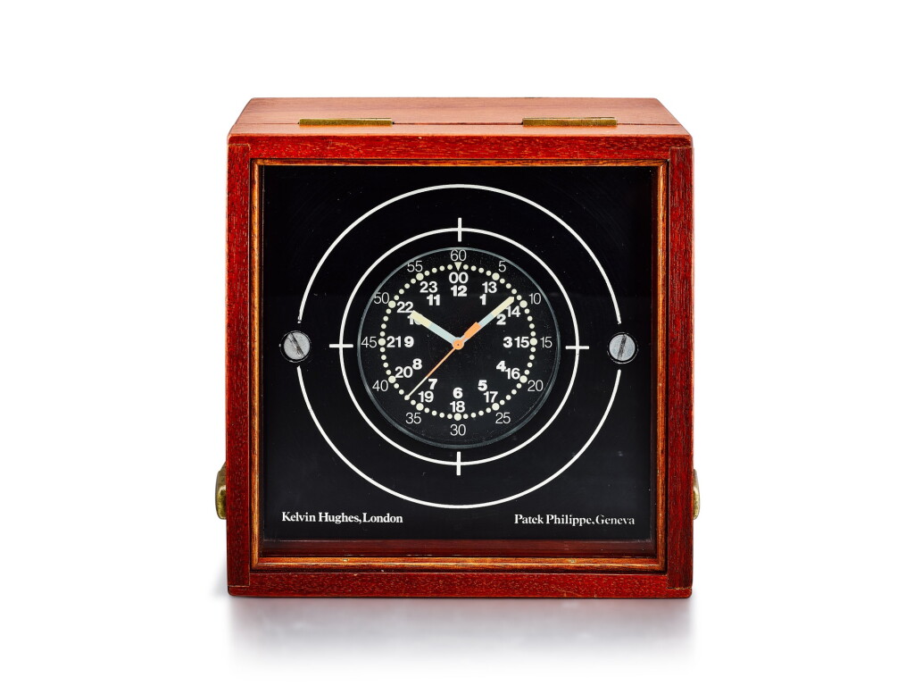 View full screen - View 1 of Lot 8060. Patek Philippe for Kelvin Hughes | A wooden deck clock, Circa 1970 | 百達翡麗為 Kelvin Hughes | 而製 木製船鐘,約1970年製.