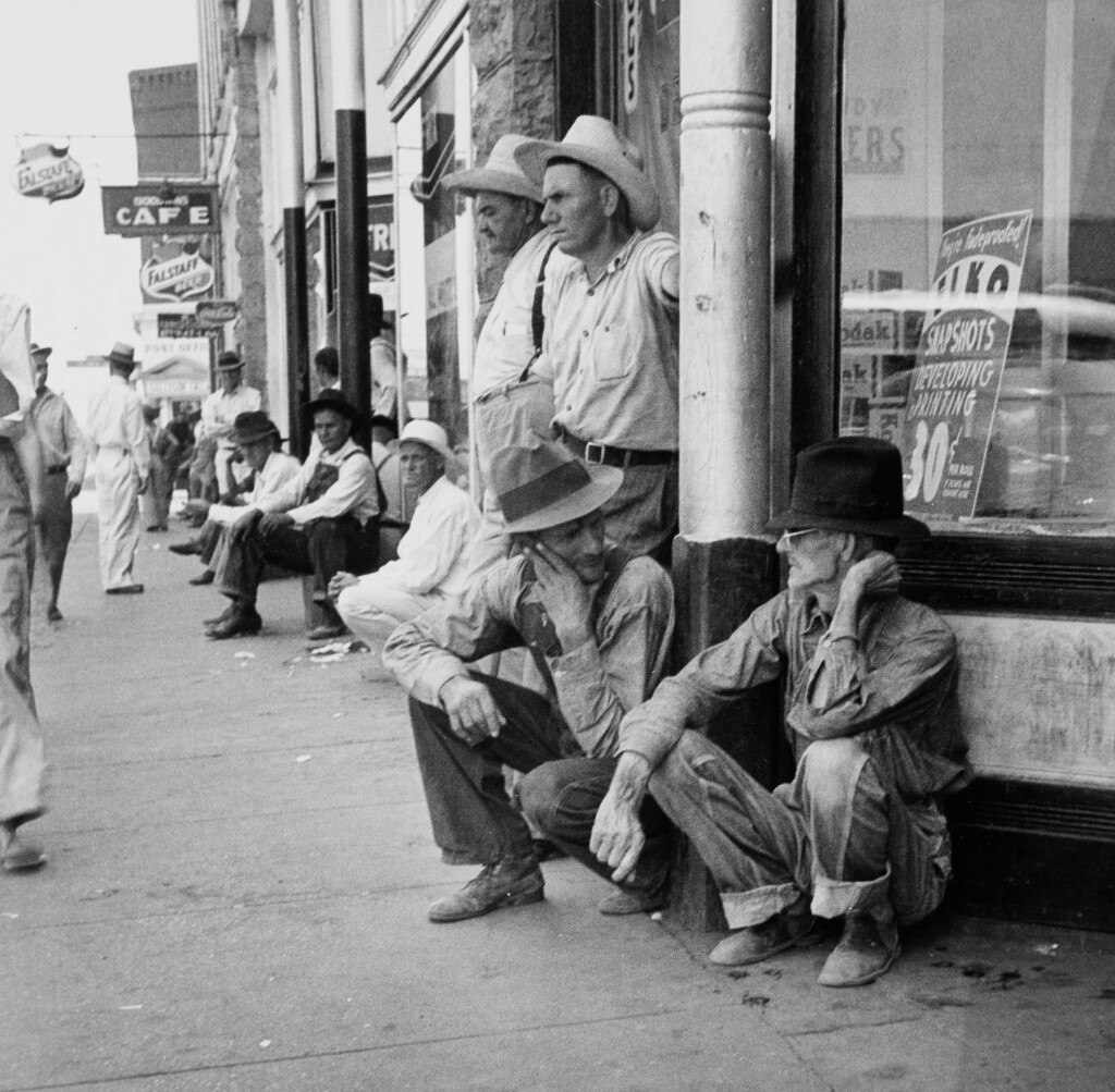 View full screen - View 1 of Lot 21. No Rain, Idle in Town During the Great Drought, Sallisaw, Oklahoma.