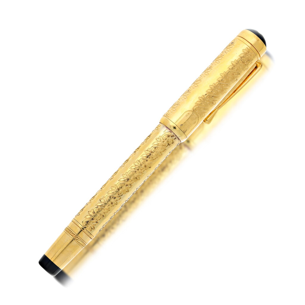 View full screen - View 1 of Lot 54. PATRON OF THE ART LOUIS XIV A LIMITED EDITION VERMEIL FOUNTAIN PEN, CIRCA 1994.