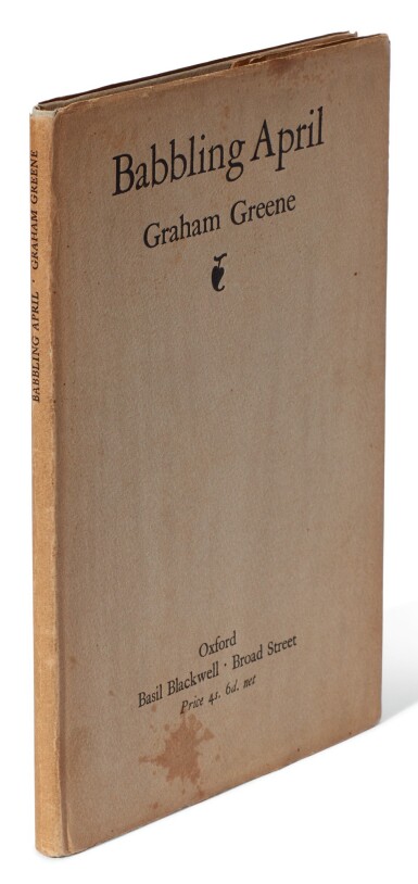 View full screen - View 1 of Lot 115. GREENE | Babbling April, 1925, dust-jacket.