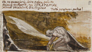 View full screen - View 1 of Lot 248. A kneeling figure with a spirit leaving his body.