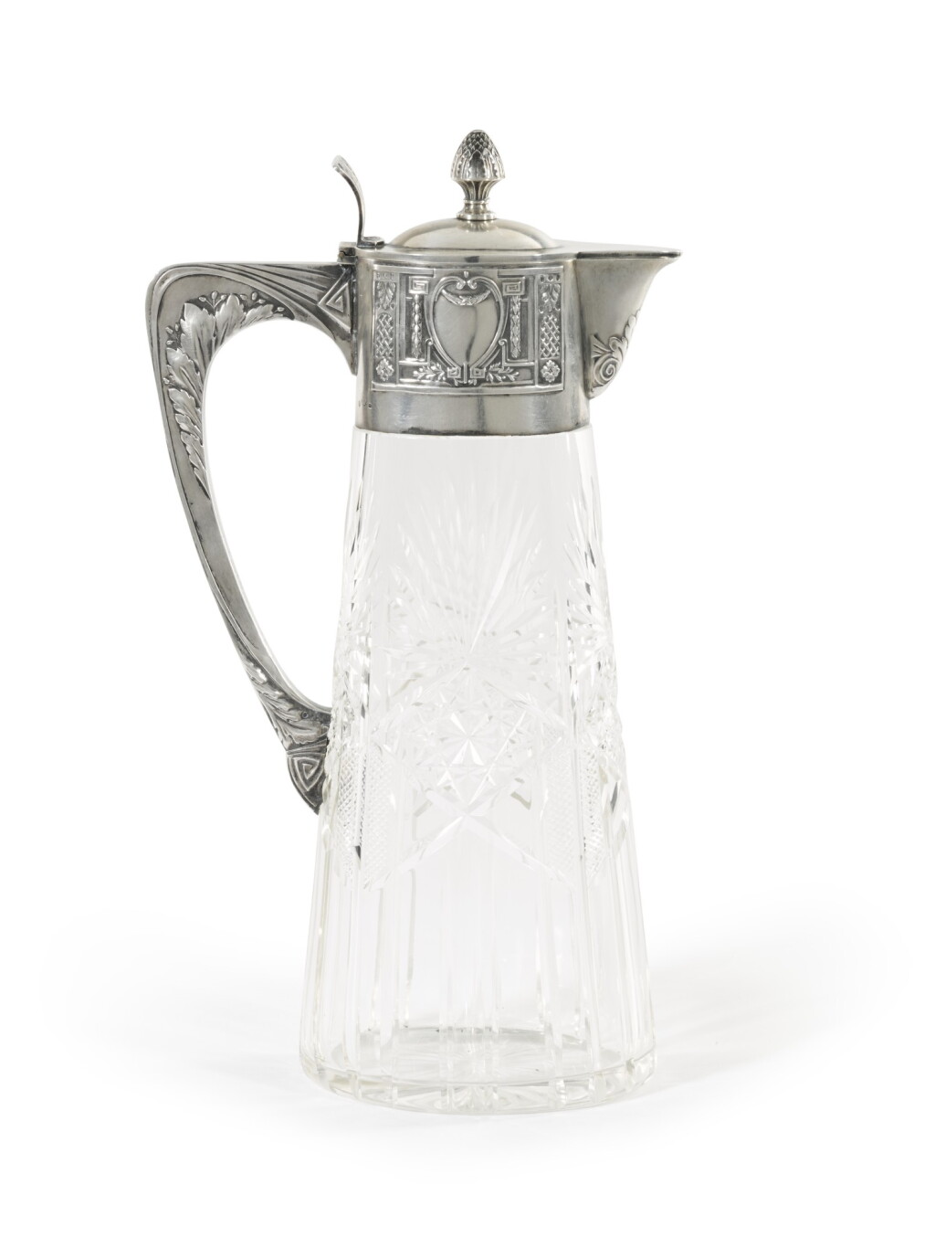 View full screen - View 1 of Lot 93. A SILVER-MOUNTED CUT-GLASS DECANTER, SECOND SILVER ARTEL, MOSCOW, CIRCA 1900.