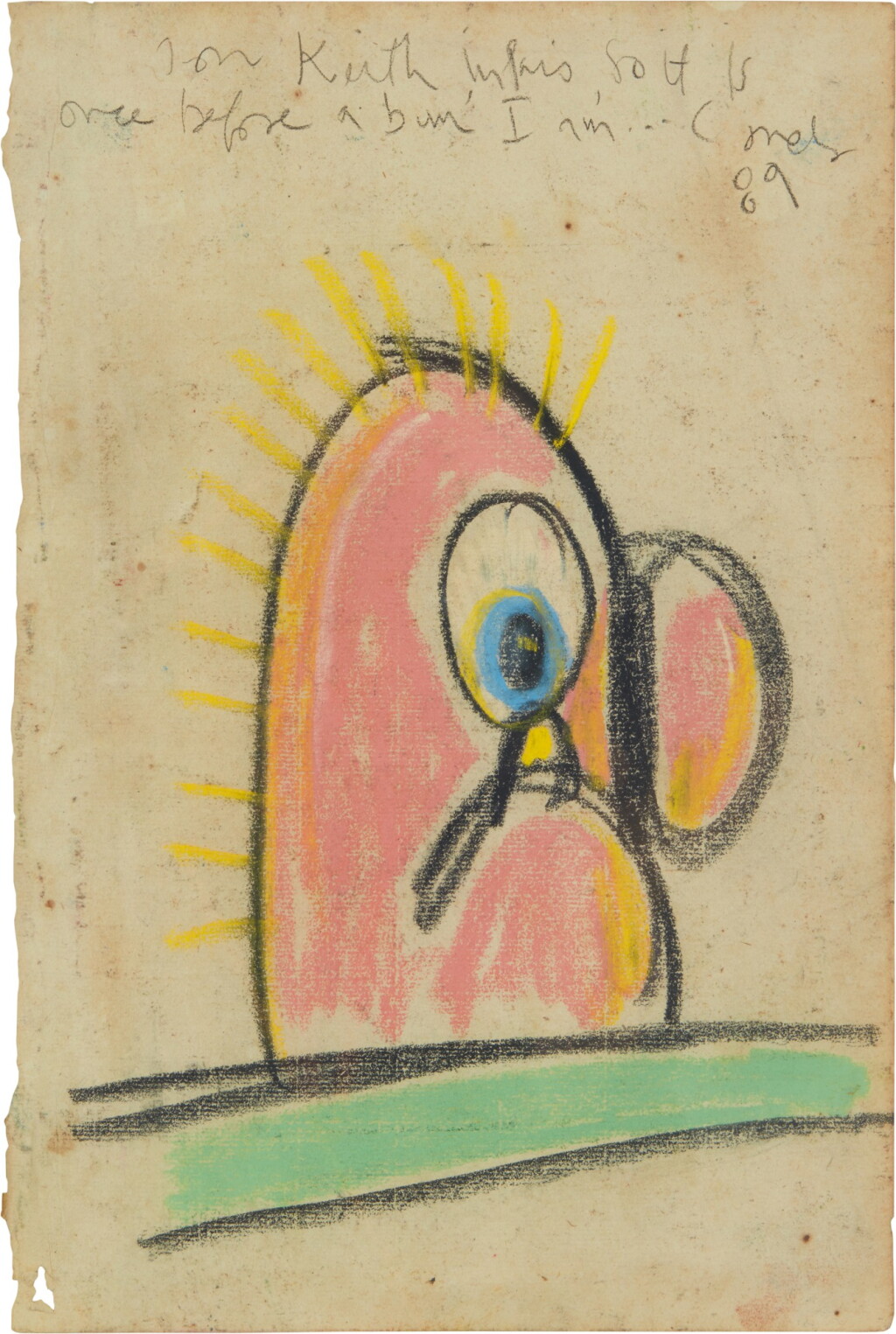 View full screen - View 1 of Lot 1002. GEORGE CONDO | UNTITLED (KEITH HARING).