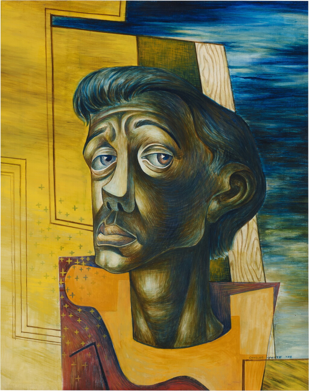 View full screen - View 1 of Lot 334. Head of a Man.