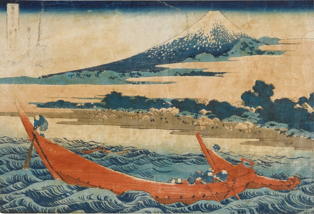 View full screen - View 1 of Lot 42. Katsushika Hokusai (1760-1849) | Tago Bay near Ejiri on the Tokaido (Tokaido Ejiri Tago-no-ura ryakuzu) | Edo period, 19th century.