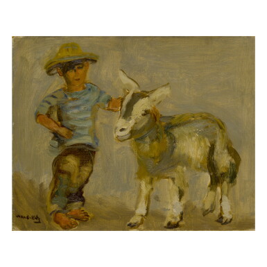 View full screen - View 1 of Lot 69. MANÉ-KATZ | BOY WITH YOUNG DONKEY.