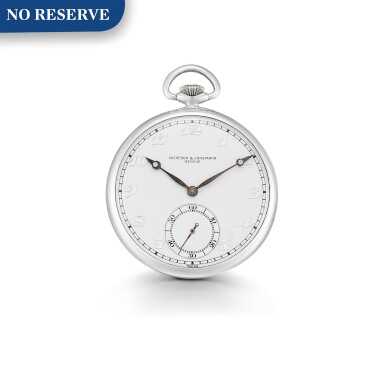 View full screen - View 1 of Lot 8097. VACHERON CONSTANTIN | AN ALUMINNUM OPEN FACE POCKET WATCH, CIRCA 1940.