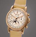 Reference 2499, 2nd Series | A possibly unique and important pink gold perpetual calendar chronograph wristwatch with moon phases, Retailed by Gobbi Milano, Made in 1957 | 百達翡麗 | 型號2499 2nd Series | 應為獨一無二及非常重要粉紅金萬年曆計時腕錶, 備月相顯示,由 Gobbi Milano 發行,1957年製