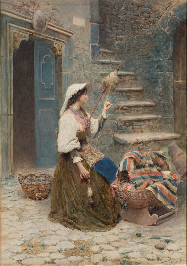 View full screen - View 1 of Lot 894. The Carpet Weaver.
