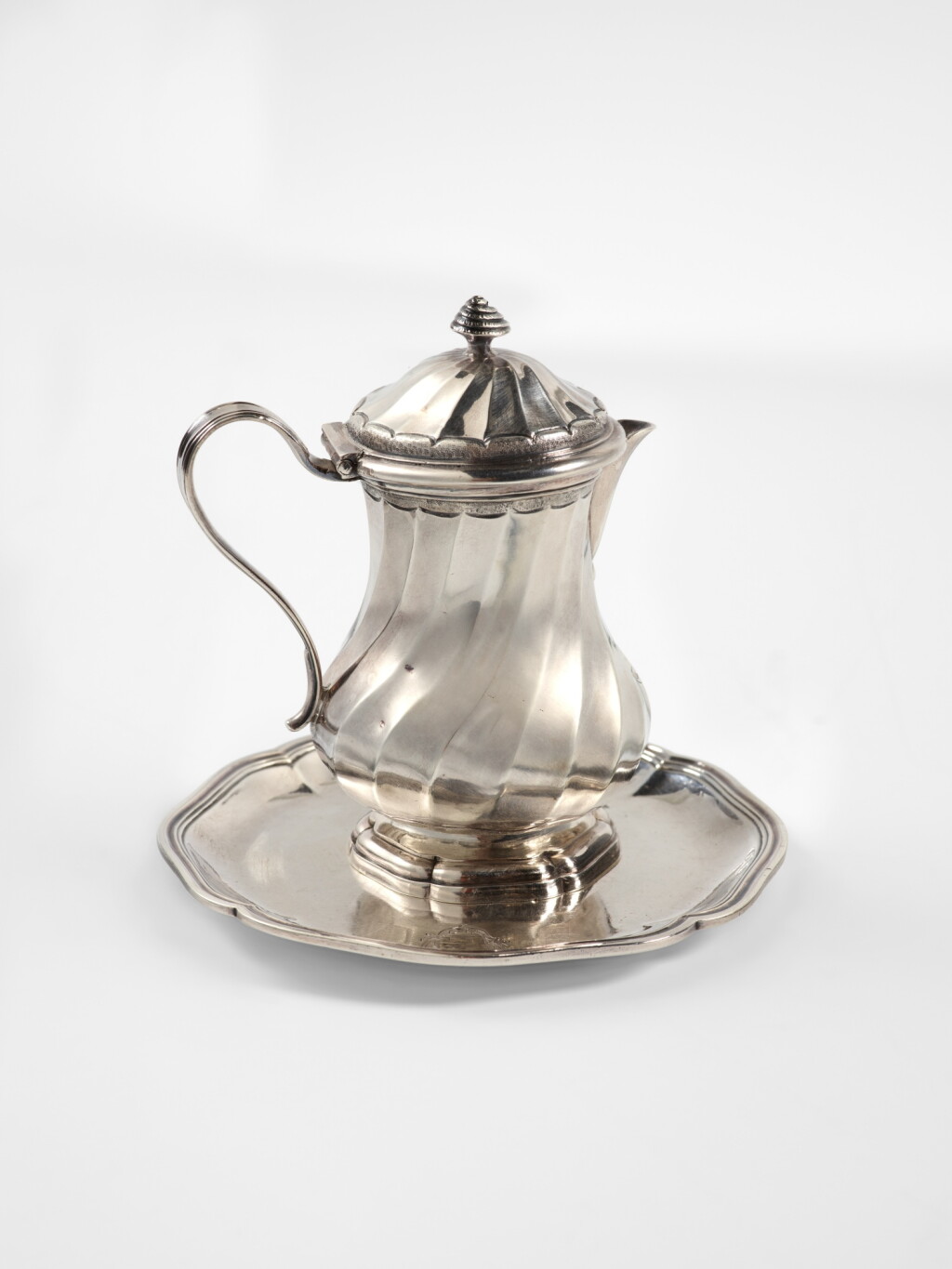 View full screen - View 1 of Lot 564. A Louis XV Silver Creamer or Mustard Pot and Stand, Jean Gailhard, Toulouse, 1762-63.