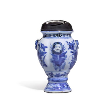 View full screen - View 1 of Lot 208. A rare blue and white jar for the Portuguese market, Ming dynasty, circa 1610-30.