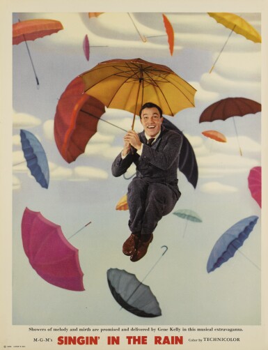 View full screen - View 1 of Lot 68. Singin' in the Rain (1952) deluxe lobby card, US.