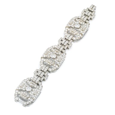 View full screen - View 1 of Lot 729. Bracelet diamants | Diamond bracelet.