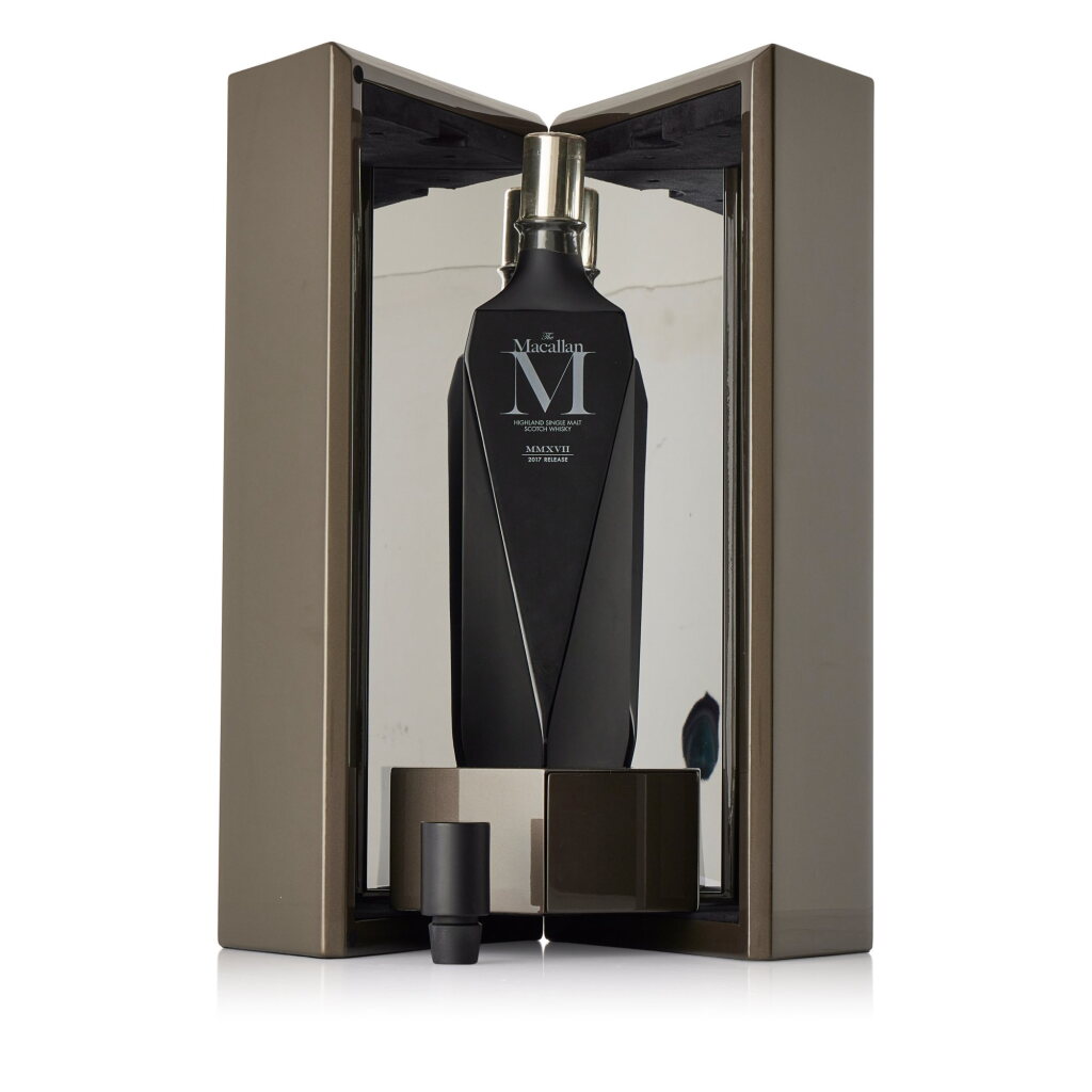 View full screen - View 1 of Lot 2085. The Macallan M Black Decanter 2017 Release 45.0 abv NV (1 BT70).