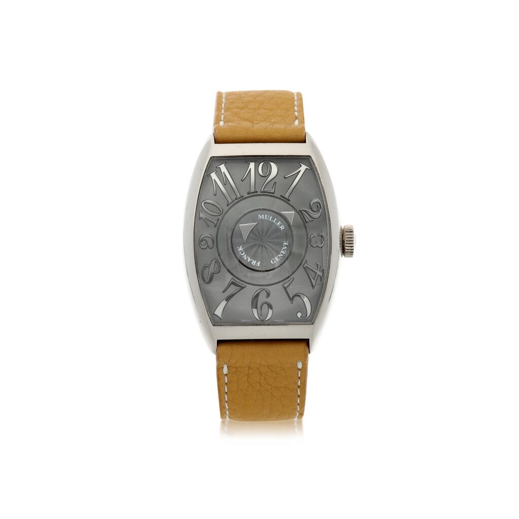 View full screen - View 1 of Lot 552. FRANCK MULLER | REFERENCE 6850 DM DOUBLE MYSTERY A WHITE GOLD AUTOMATIC WRISTWATCH, CIRCA 2005.