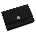 Gem set and diamond evening bag, the clasp 1920s
