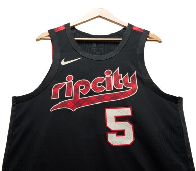 View full screen - View 1 of Lot 202. Skylar Mays Portland Trail Blazers 2023-2024 In-Season Tournament Game Worn City Edition Jersey .