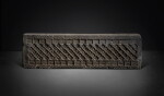 An impressed gray pottery 'chariot' tomb tile, Western Han dynasty