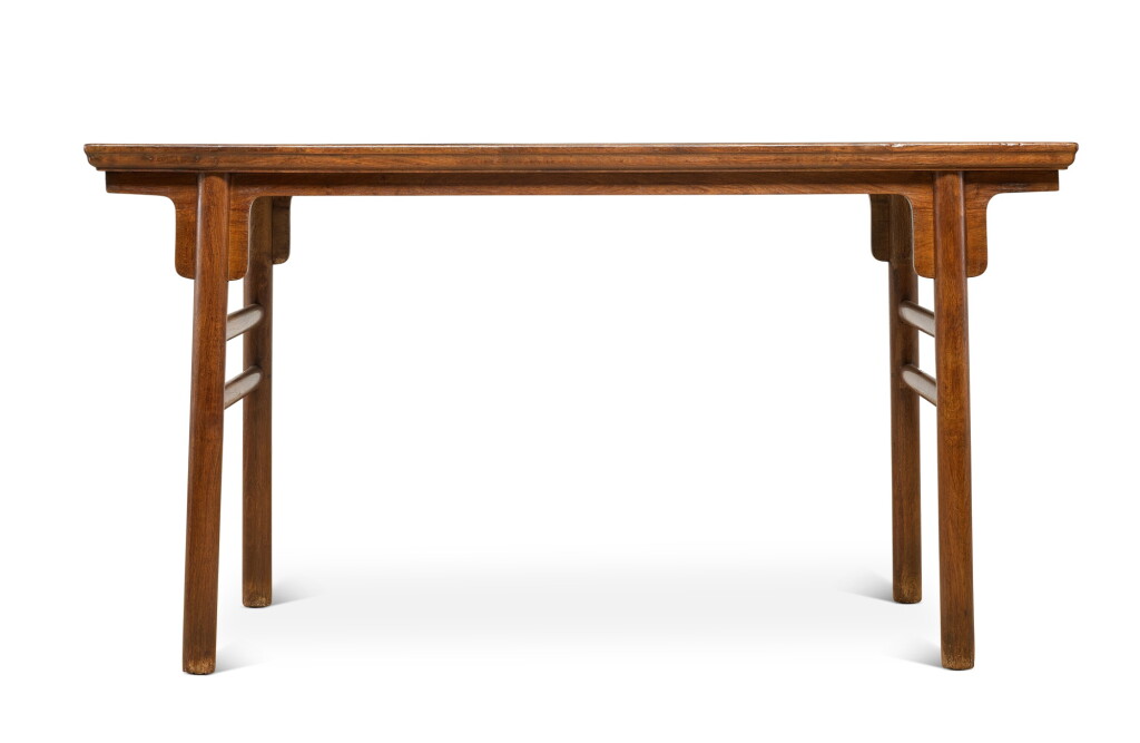 View full screen - View 1 of Lot 9886. A huanghuali recessed-leg table, pingtou'an, Ming dynasty | 明 黃花梨夾頭榫素牙子平頭案.