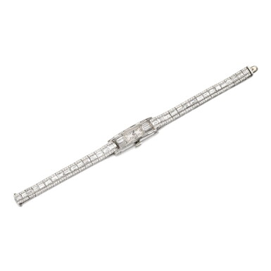 View full screen - View 1 of Lot 239. LADY'S DIAMOND COCKTAIL WATCH, 1930S.