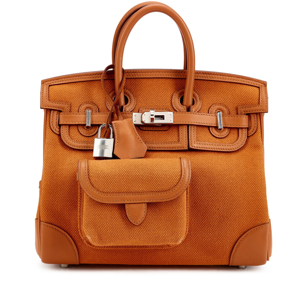 View full screen - View 1 of Lot 5459. Limited Edition Gold Swift and Canvas Birkin Cargo 25 Palladium Hardware, 2022.