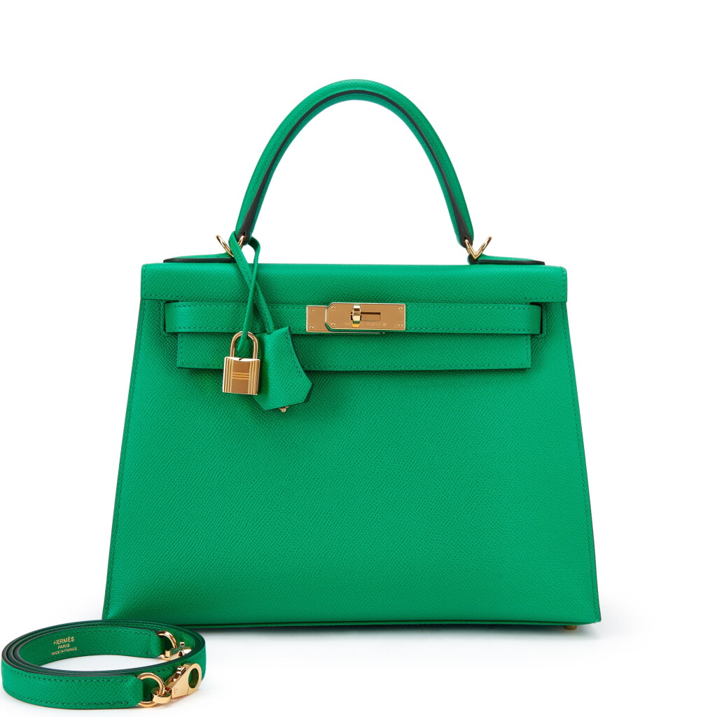 View full screen - View 1 of Lot 5617. Vert Jade Epsom Kelly 28 Sellier Gold Hardware, 2021.