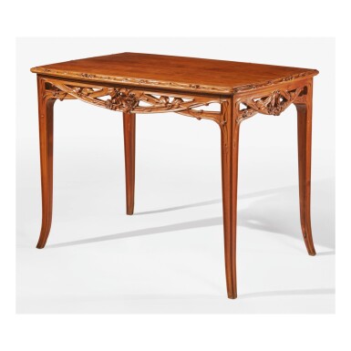 View full screen - View 1 of Lot 95. LOUIS MAJORELLE | "CLÉMATITES" TABLE.