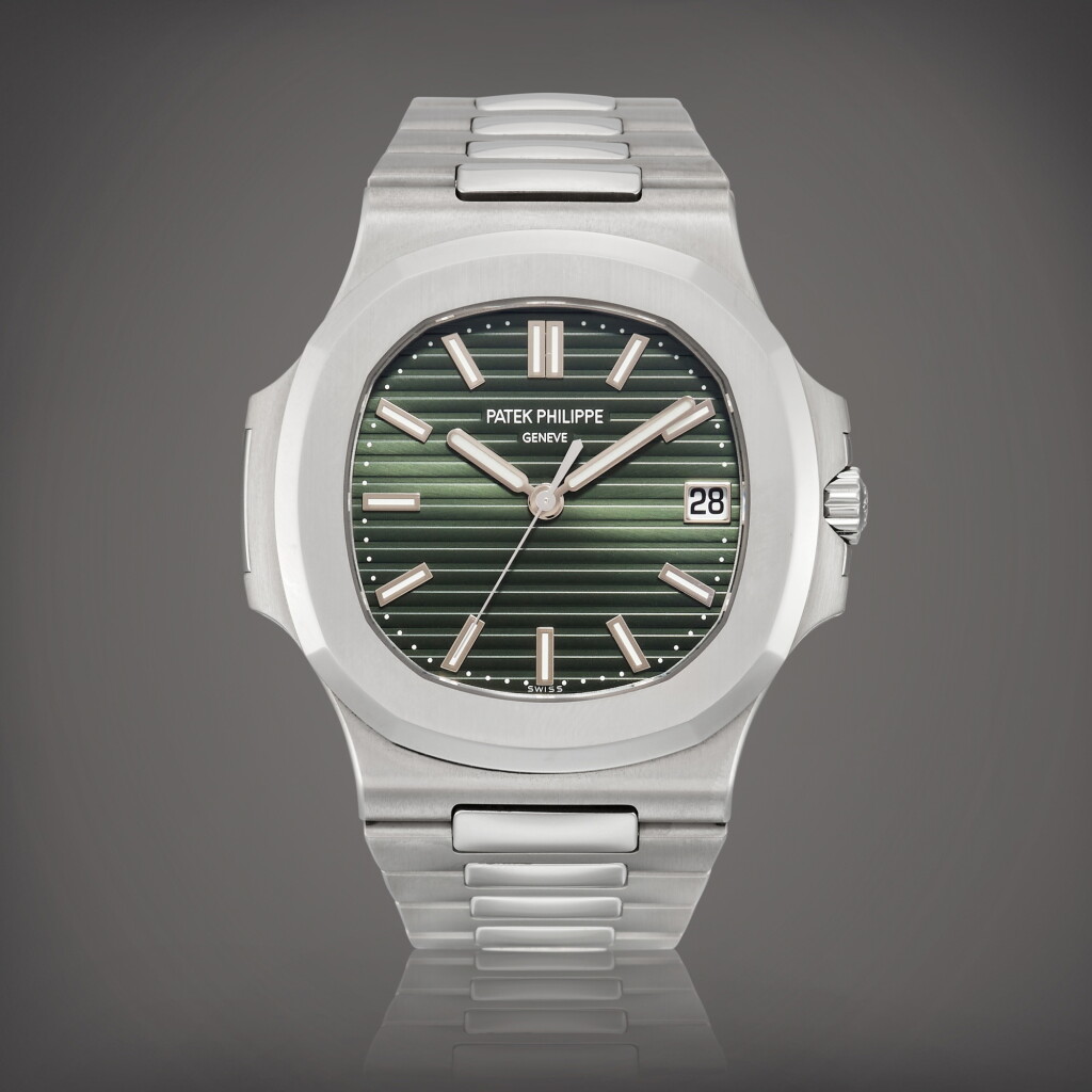 View full screen - View 1 of Lot 2143. Nautilus, Reference 5711/1A-014 | A stainless steel bracelet watch with date, Circa 2021 | 百達翡麗 | NAUTILUS 型號5711/1A-014 | 精鋼鏈帶腕錶,備日期顯示,約2021年製.