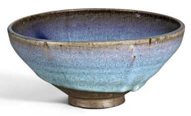 View full screen - View 1 of Lot 135. A LARGE PURPLE-SPLASHED 'JUN' BOWL YUAN DYNASTY | 元 鈞窰天藍釉紫斑盌.