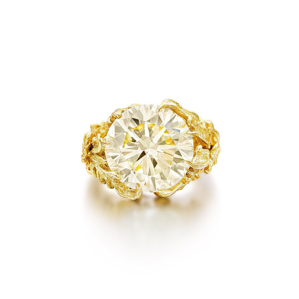 View full screen - View 1 of Lot 1680. Diamond Ring | 9.26克拉 圓形 Q-R 色 鑽石 戒指.