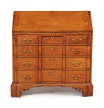 Very Fine and Rare Chippendale Mahogany Block-Front Slant-Front Desk, attributed to Felix Huntington (1749–1823), Norwich, Connecticut, circa 1775-1790