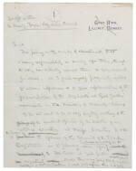 Baden-Powell, autograph draft letter on the educational role of scouting, 1916-18