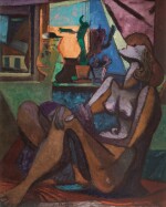 PRAVOSLAV KOTÍK | SEATED NUDE WITH CACTUS