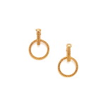 Pair of Gold Pendant-Earclips
