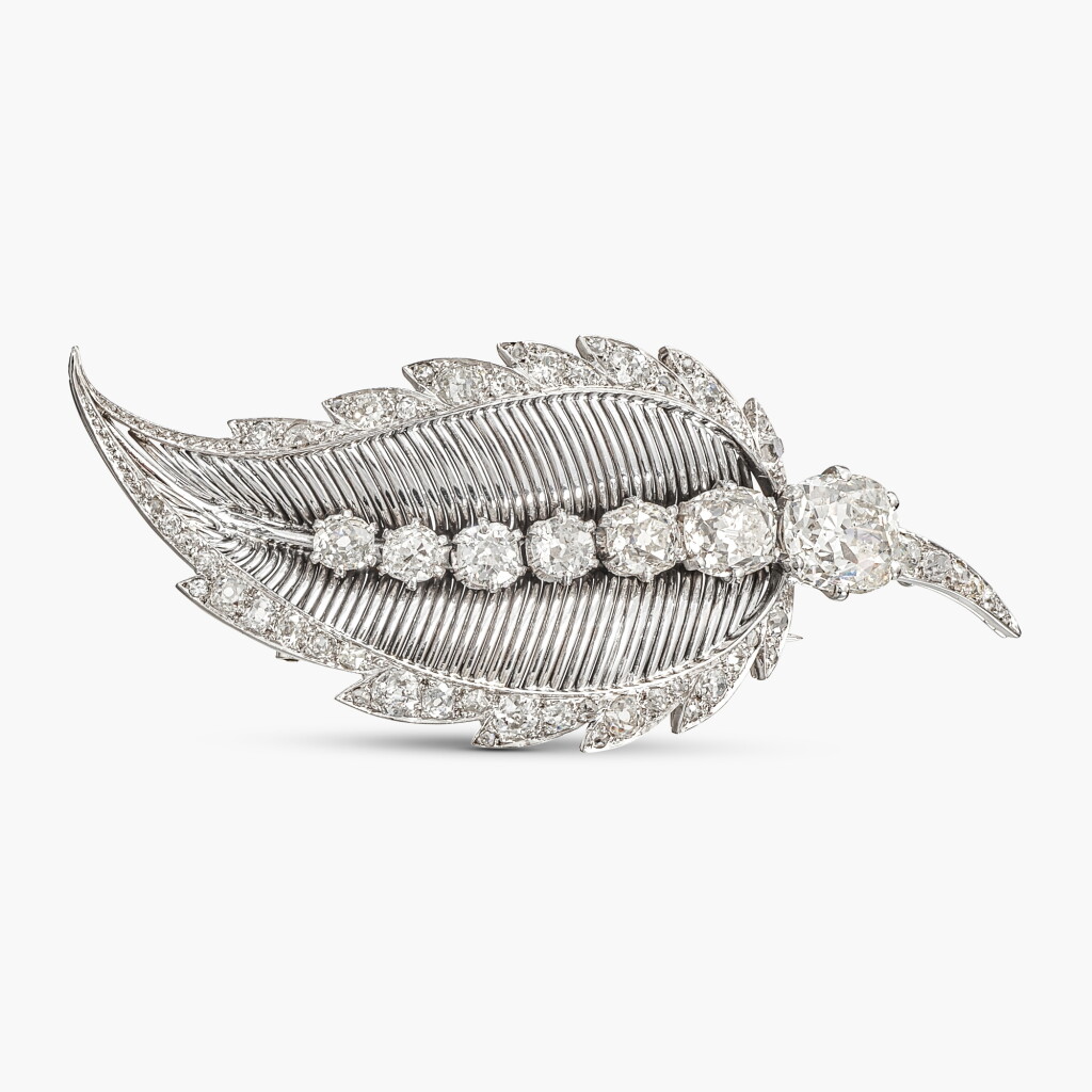 View full screen - View 1 of Lot 1617. Diamond Brooch | 寳詩龍 | 鑽石 胸針.
